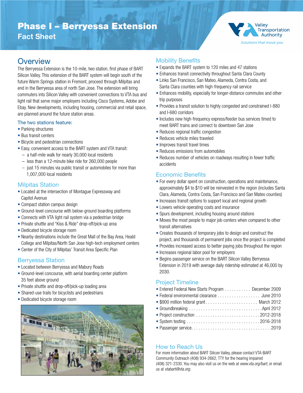 Phase I – Berryessa Extension Fact Sheet