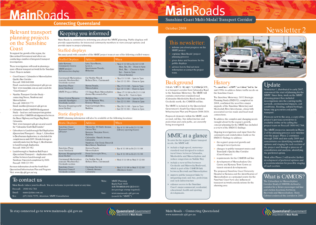 Multi-Modal Transport Corridor: Newsletter October 2008