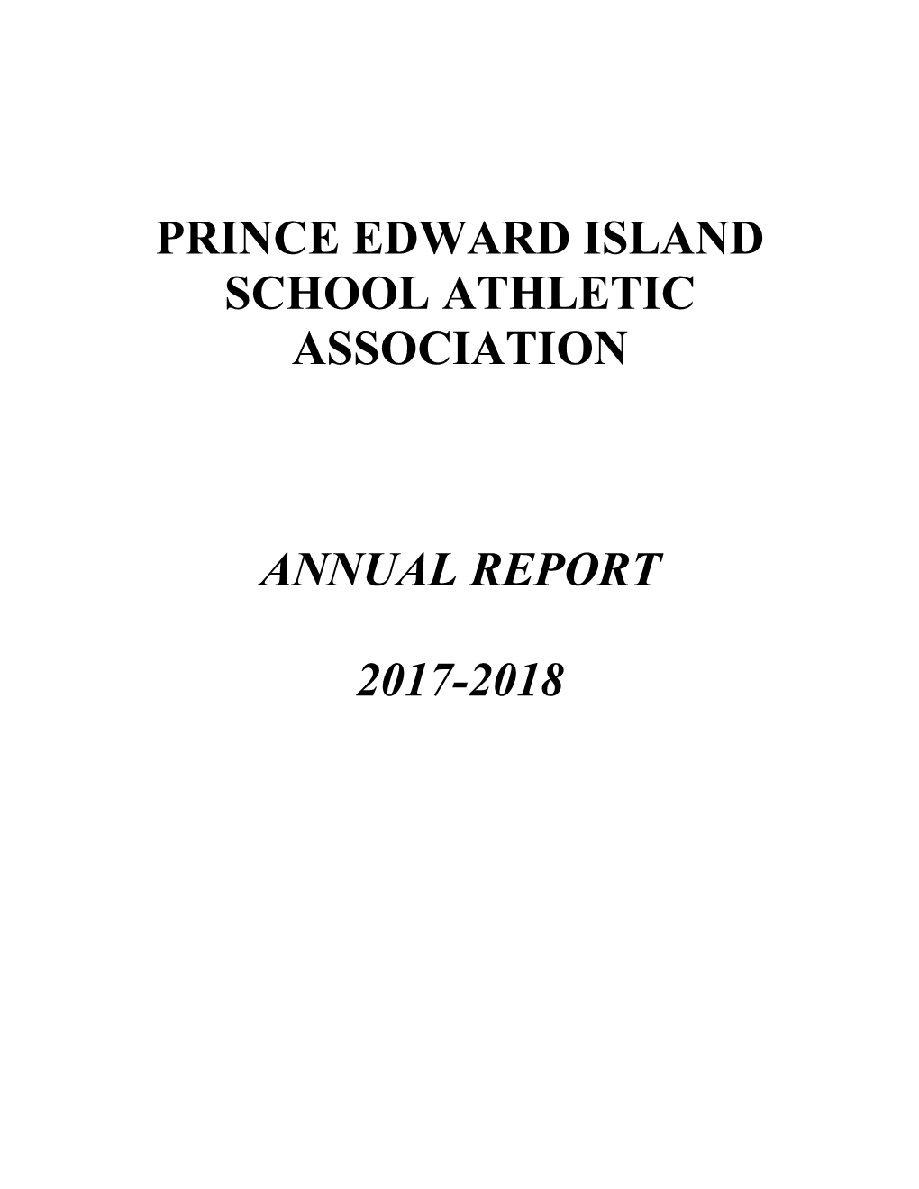 Prince Edward Island School Athletic Association Annual