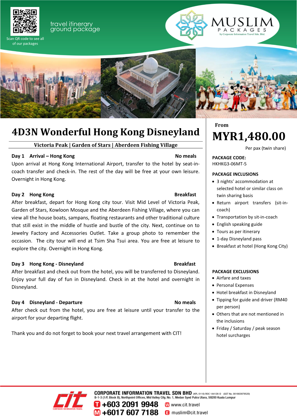 Muslim Packages HONG KONG DISNEYLAND