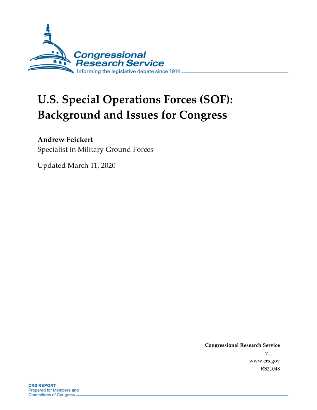US Special Operations Forces (SOF)