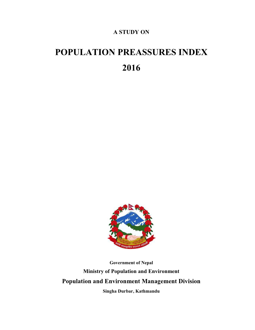 Population Preassures Index 2016