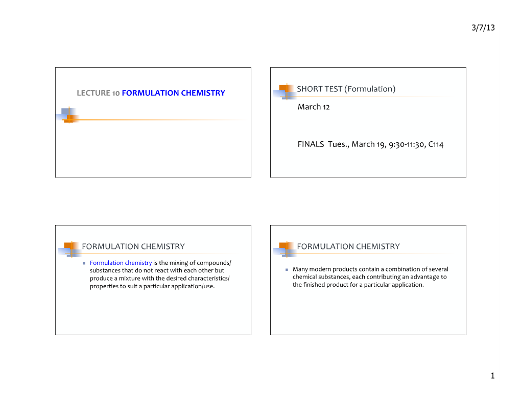 FORMULATION CHEMISTRY.Pptx