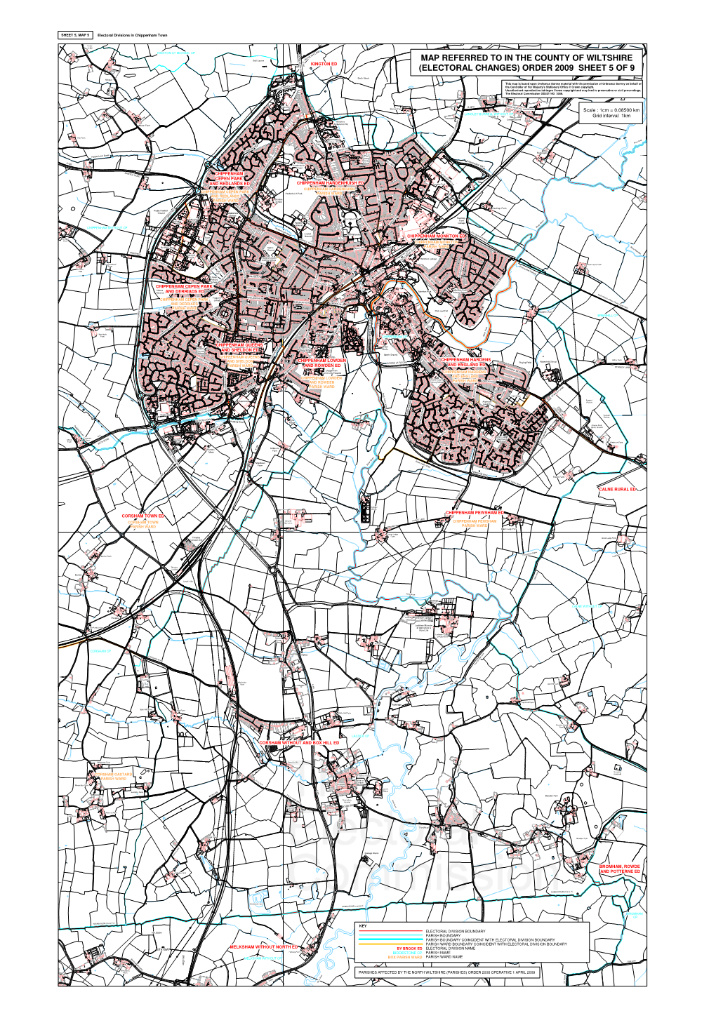 Map Referred to in the County of Wiltshire