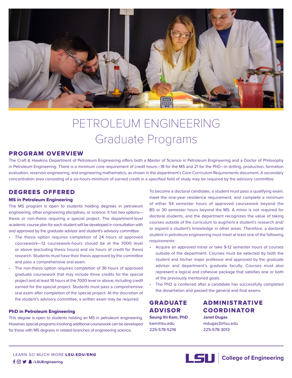 Petroleum Engineering Graduate Programs