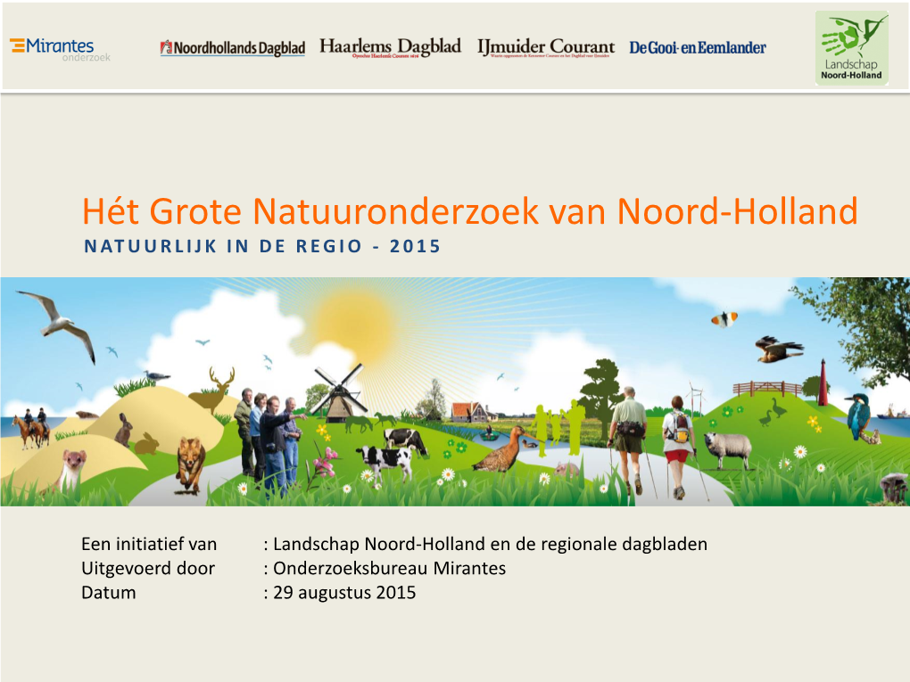 Noord-Holland NATUURLIJK in DE REGIO - 2015