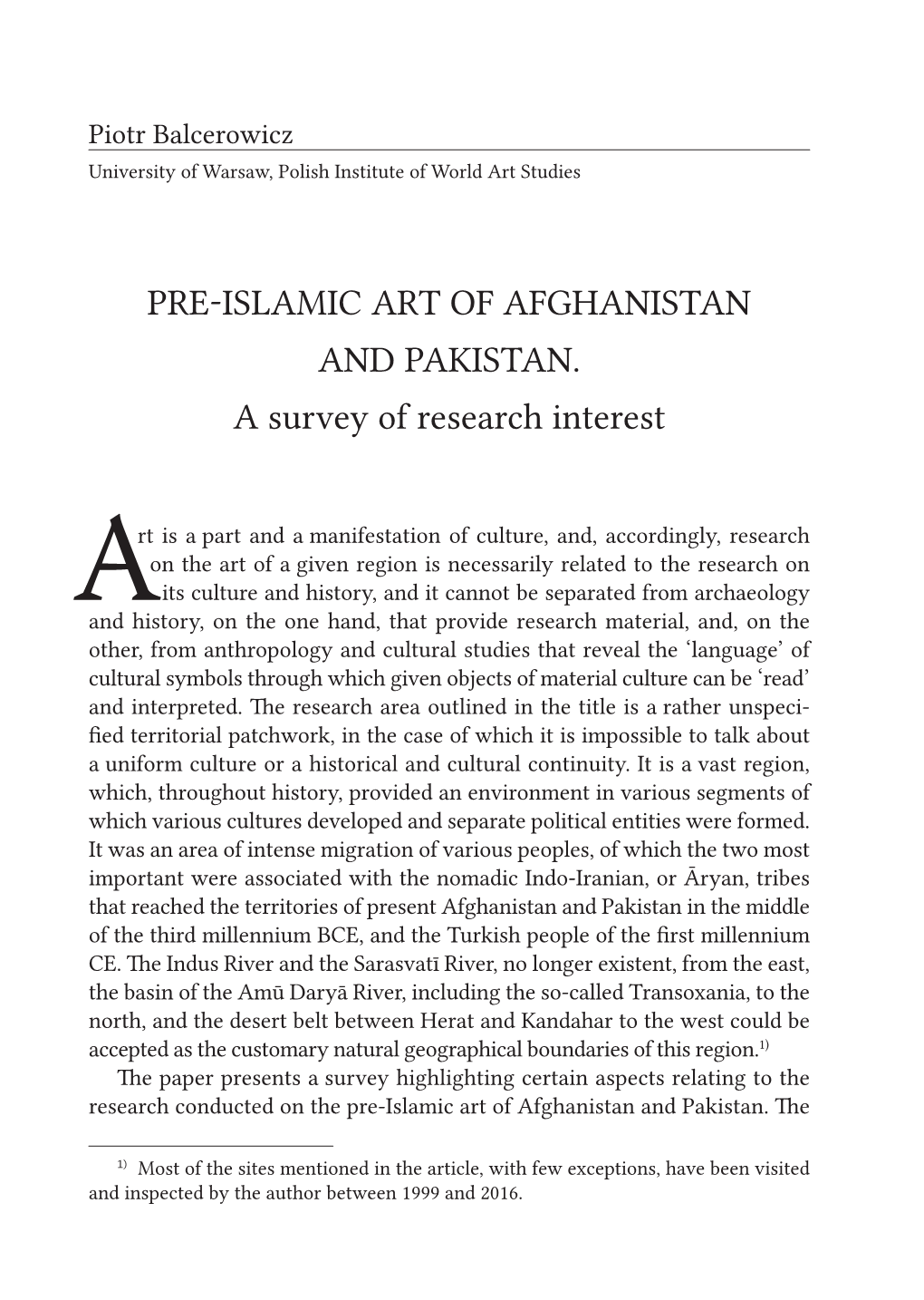 Pre-Islamic Art of Afghanistan and Pakistan . A