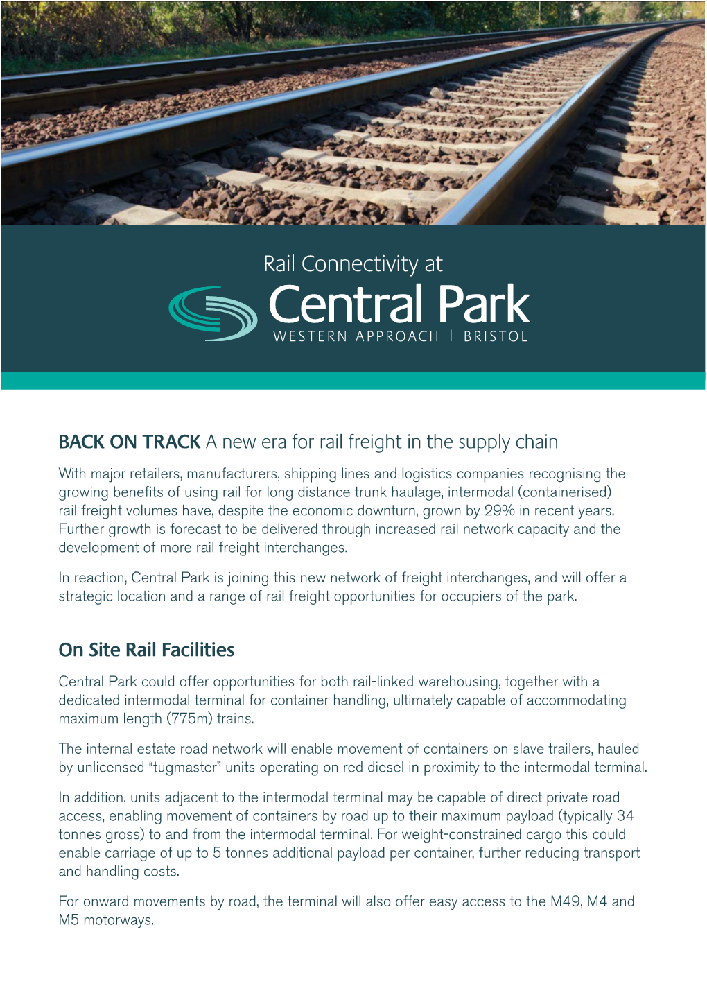 Rail Connectivity at Central Park WESTERN APPROACH | BRISTOL