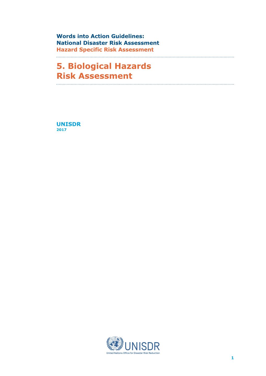 5. Biological Hazards Risk Assessment