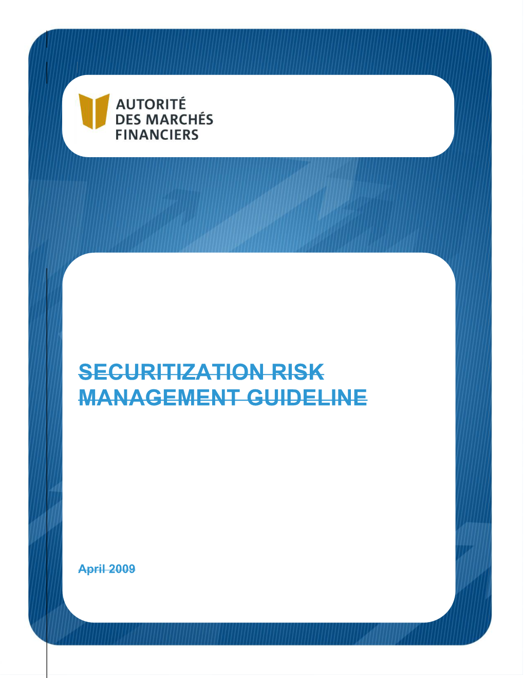 Securitization Risk Management Guideline