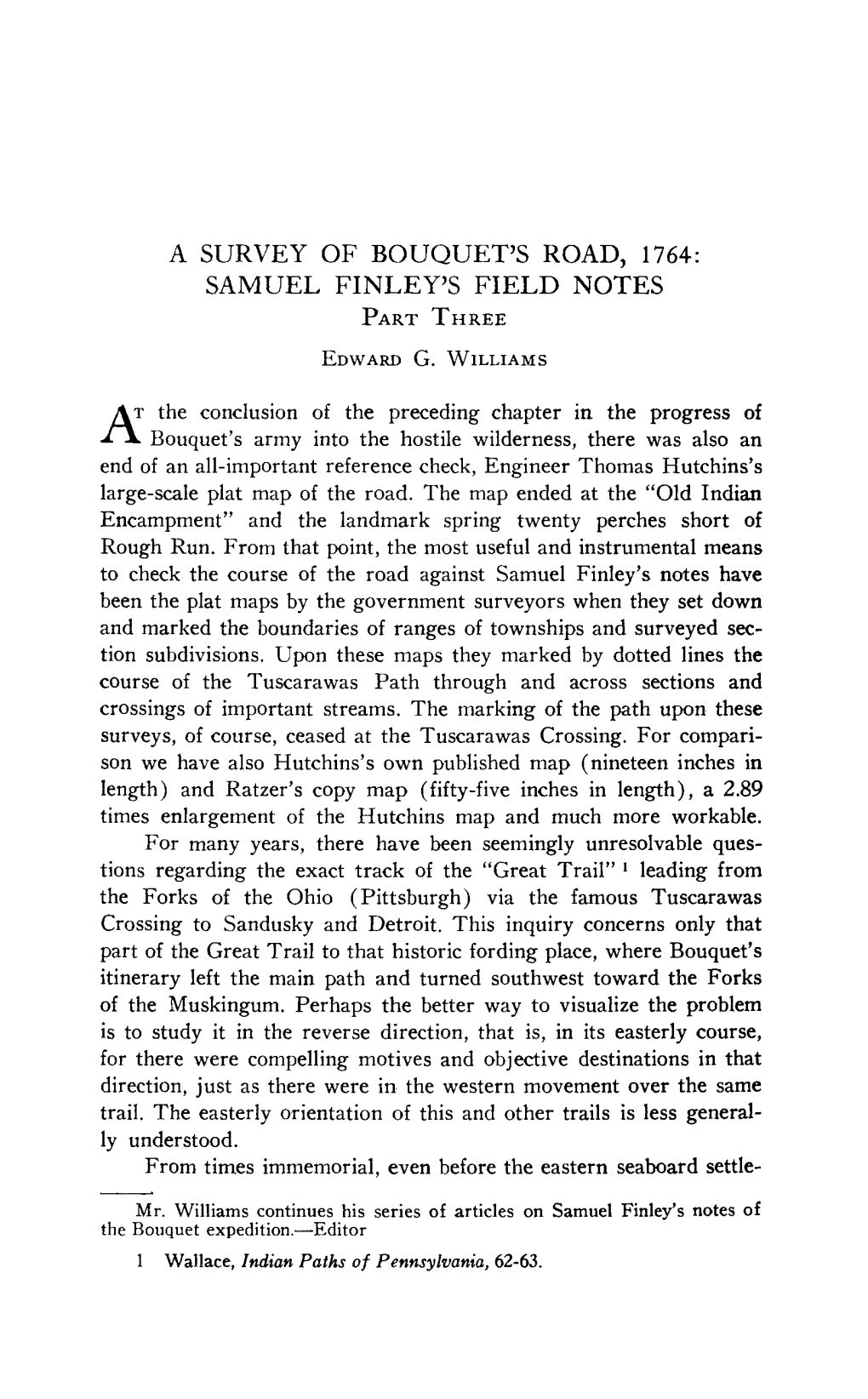 SAMUEL FINLEY's FIELD NOTES Part Three Edward G