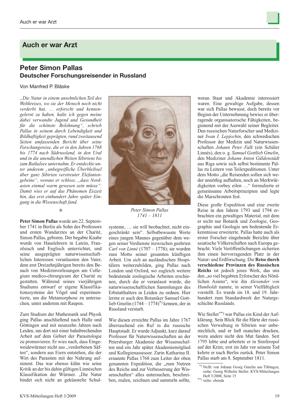 Aewa-03.Pdf Auch Er War Arzt Auch Er War Arzt Peter Simon Pallas