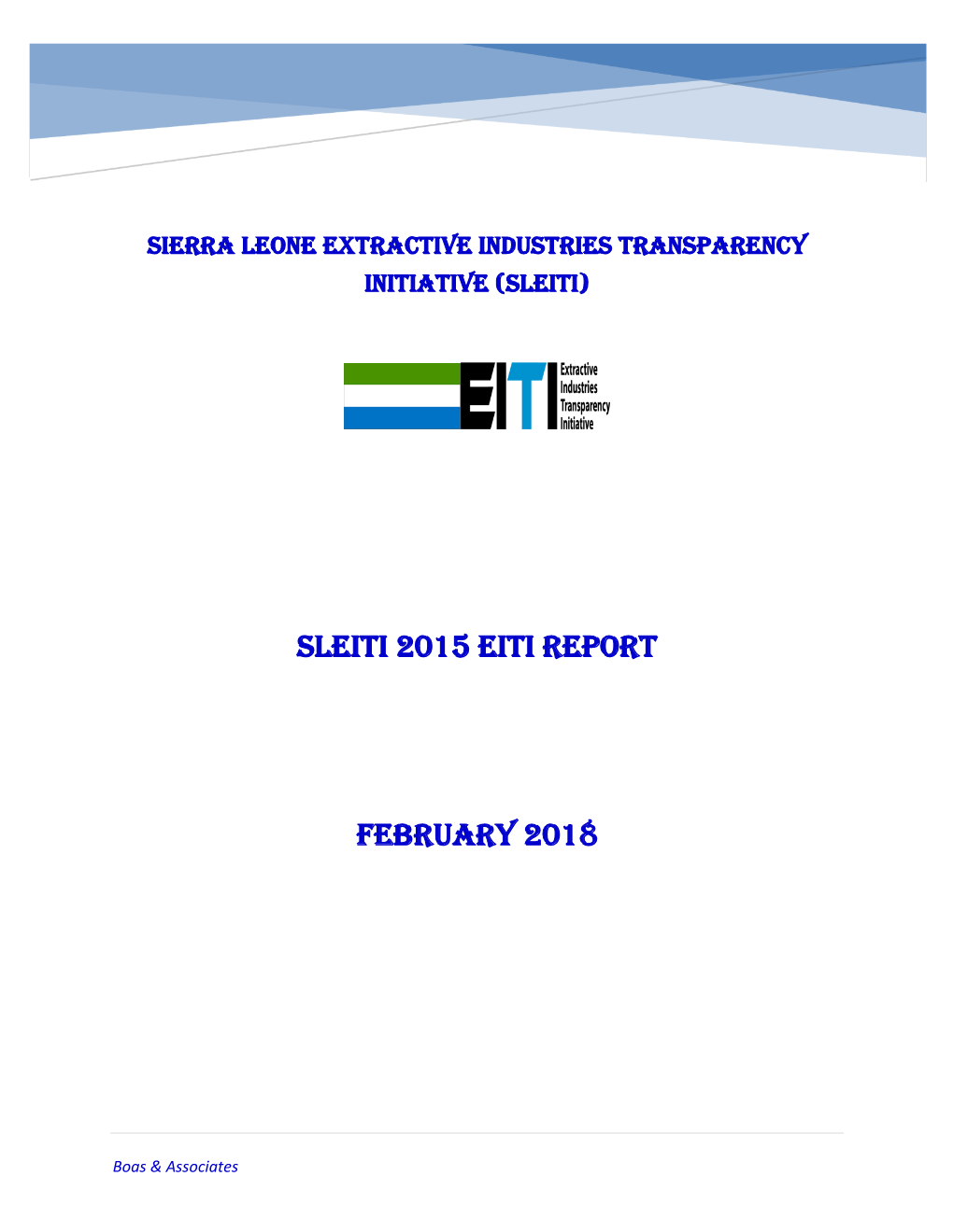 Sleiti 2015 Eiti Report February 2018