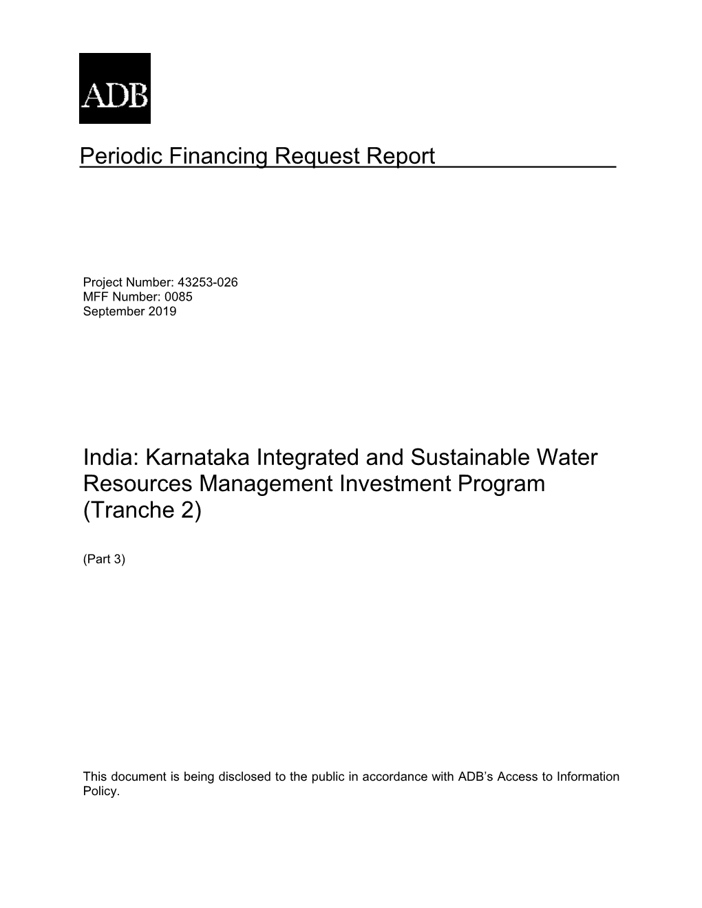 43253-026: Karnataka Integrated And