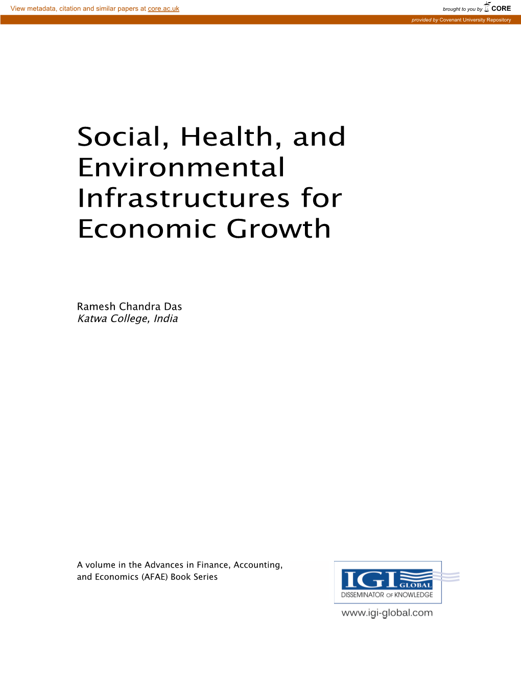 Social, Health, and Environmental Infrastructures for Economic Growth