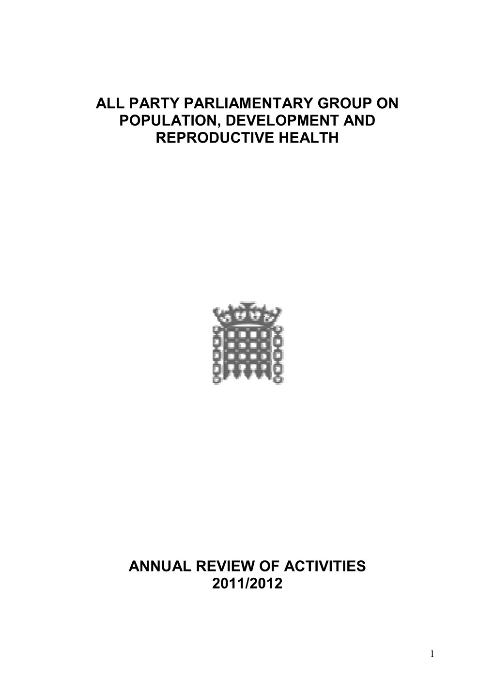 All Party Parliamentary Group on Population, Development and Reproductive Health