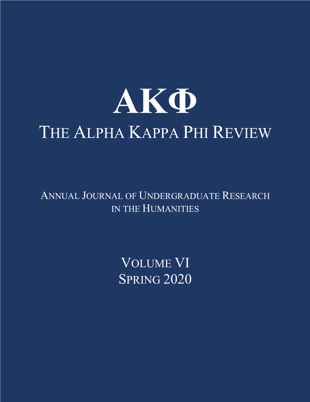 The Alpha Kappa Phi Review