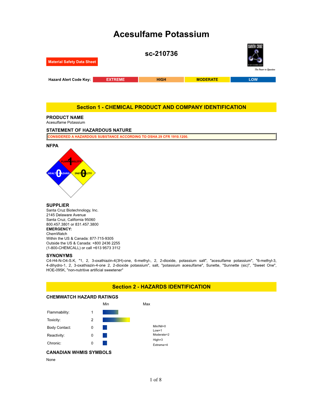 Acesulfame Potassium