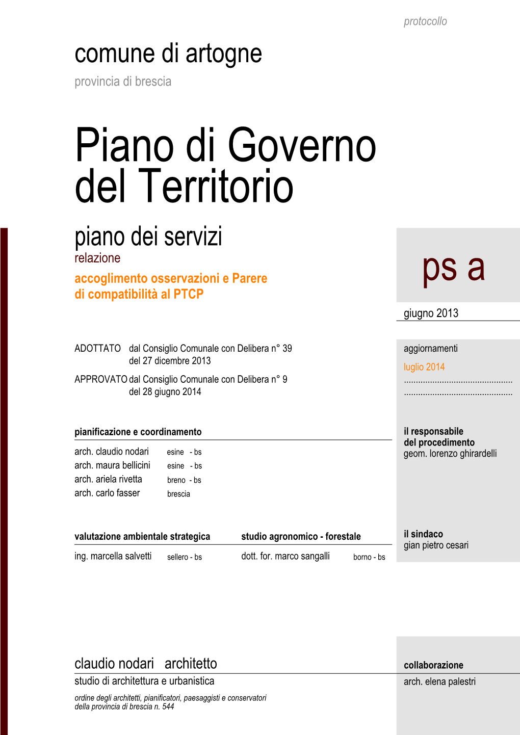 Ps a Di Compatibilità Al PTCP Giugno 2013