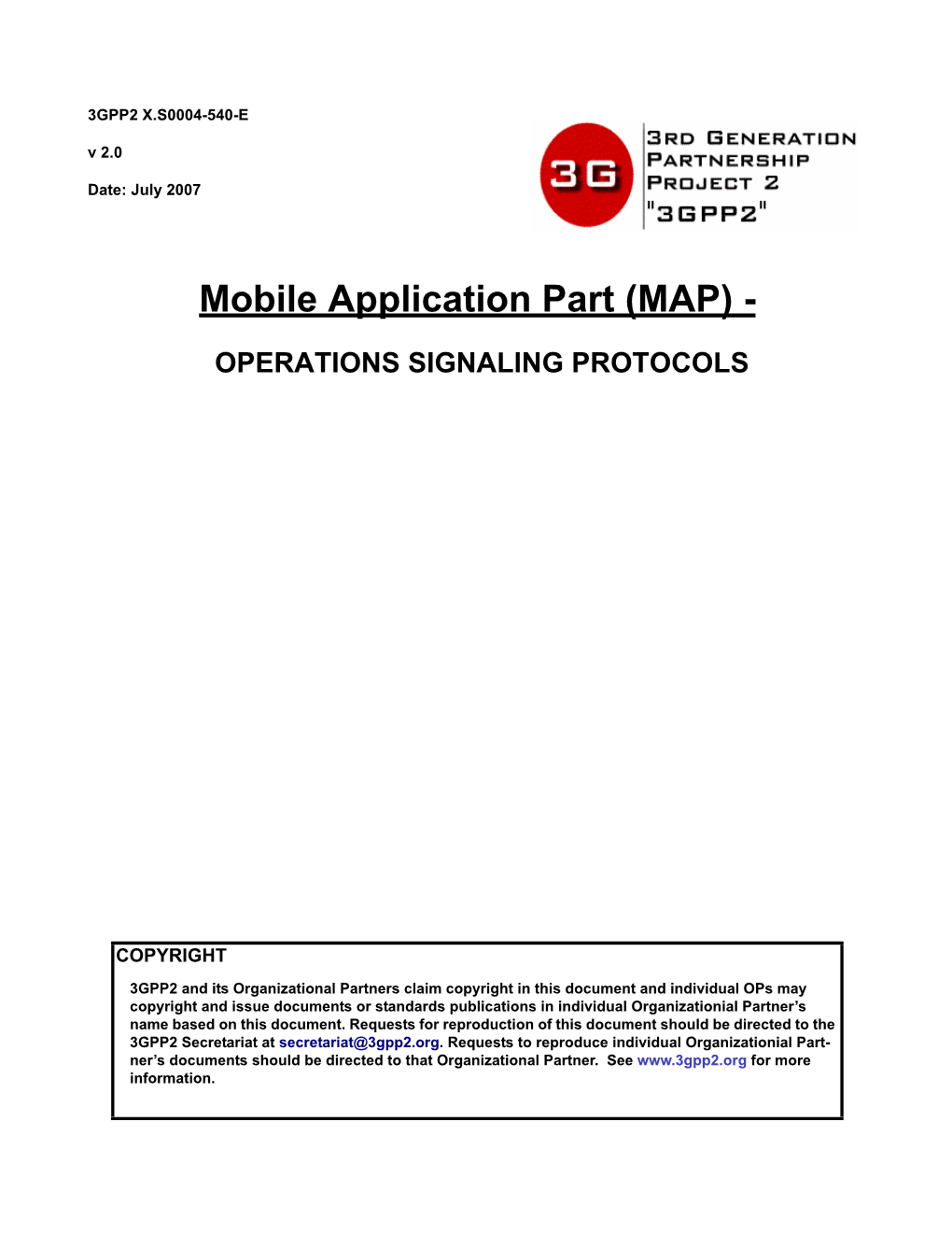 Mobile Application Part (MAP)