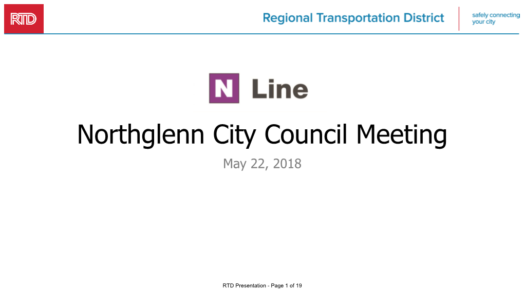 N Line Elected Officials Briefing