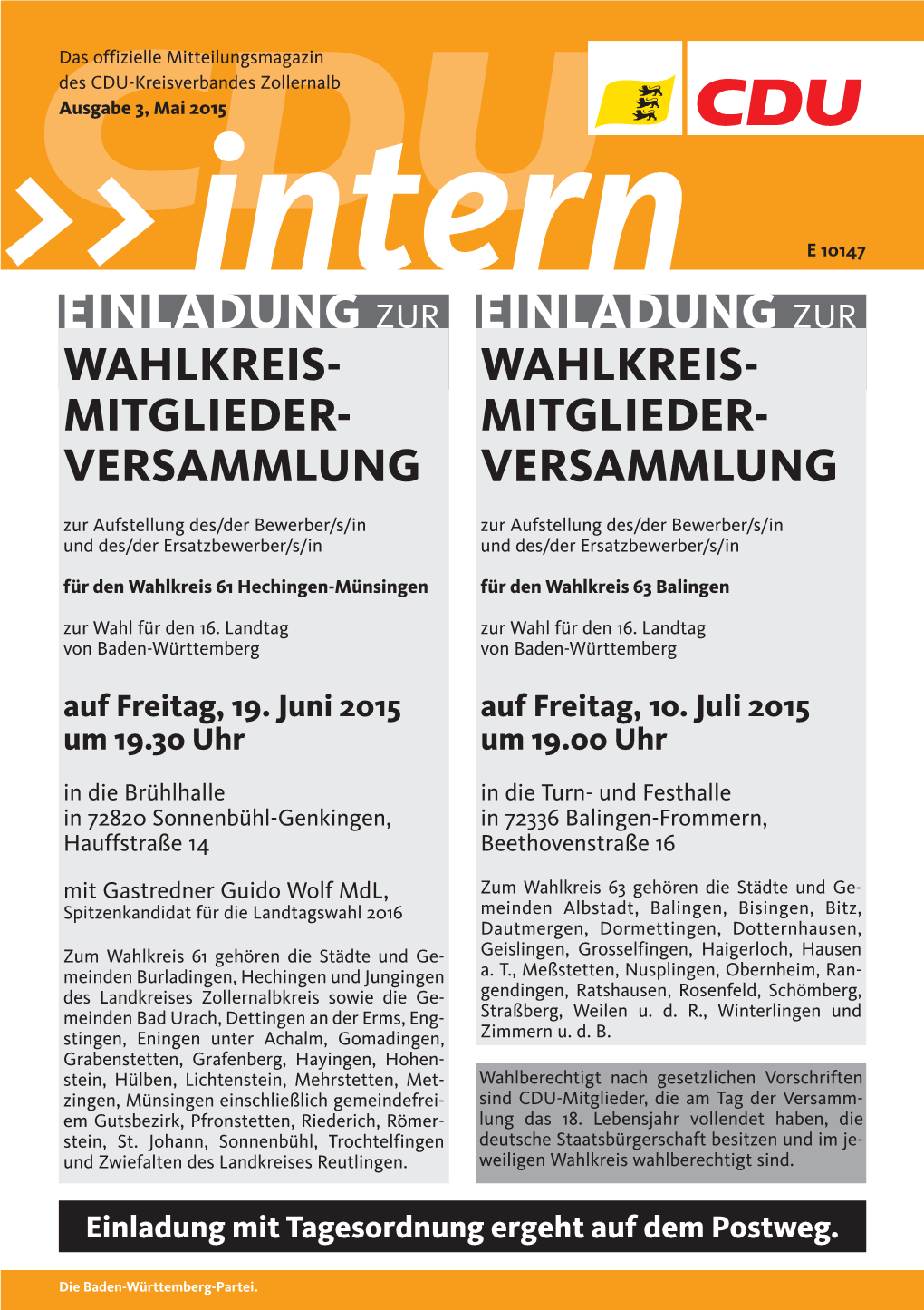 CDU &gt;&gt;Intern | Mai 2015