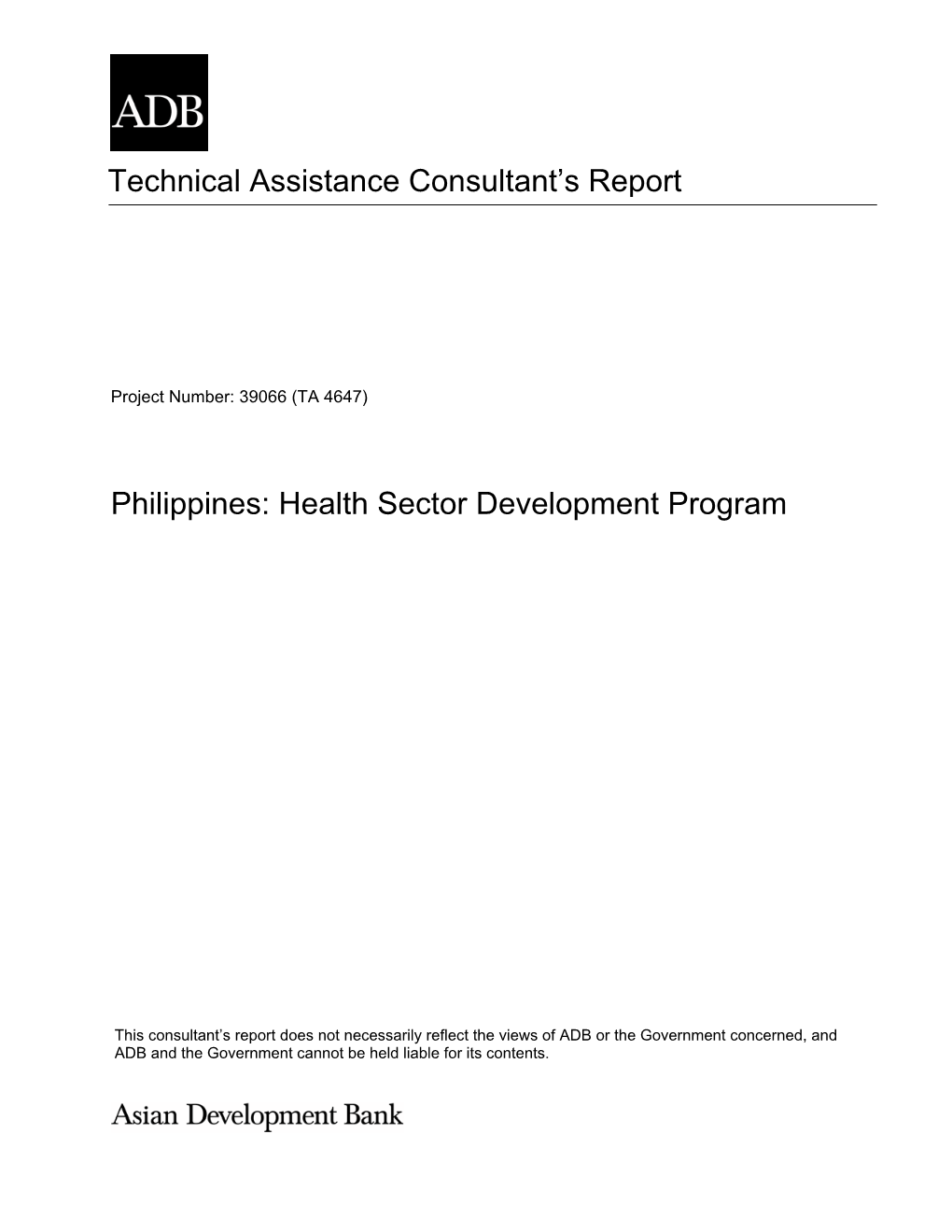 Health Sector Development Program