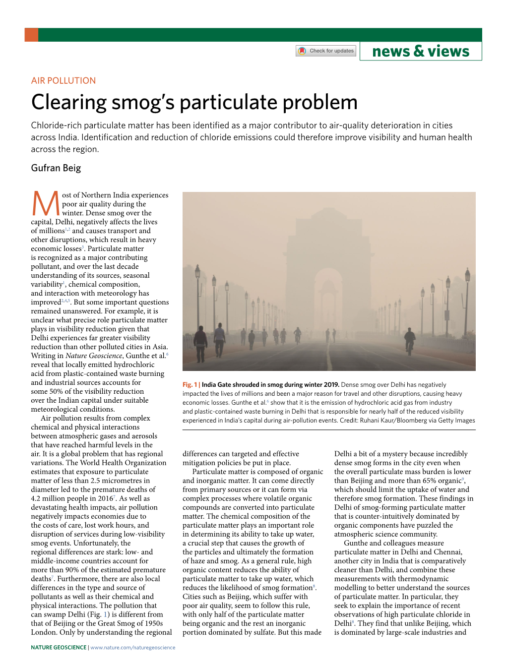 Clearing Smog's Particulate Problem