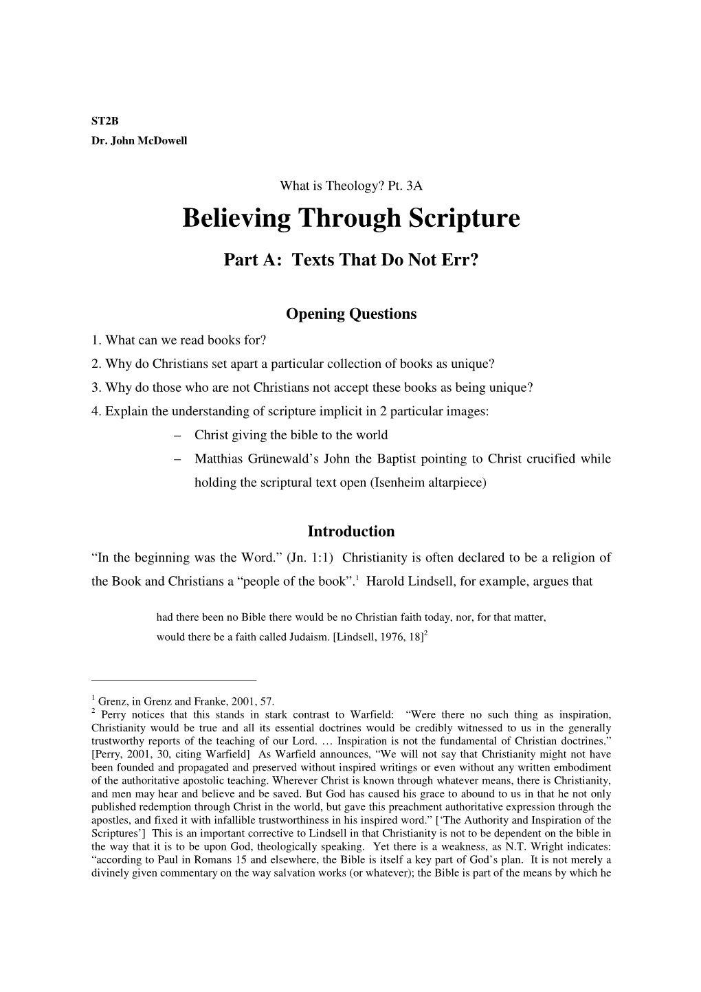 Believing Through Scripture