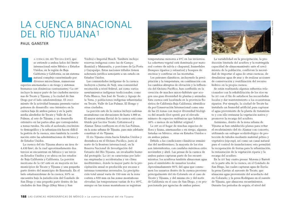 La Cuenca Binacional Del Río Tijuana1