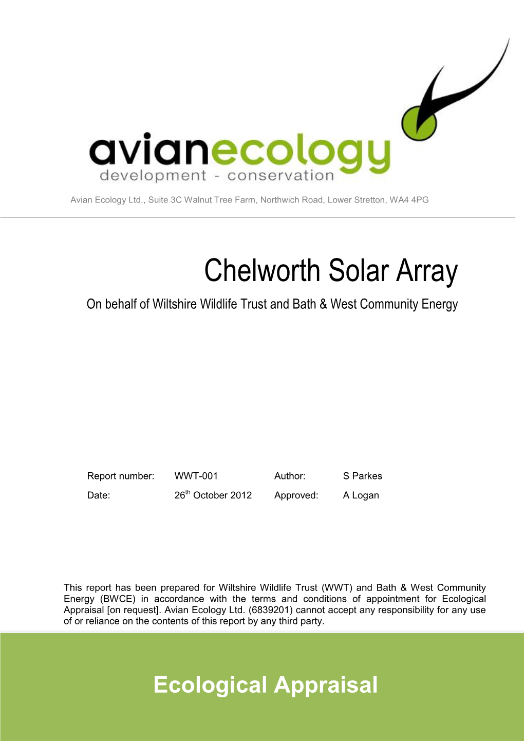 Chelworth Solar Array on Behalf of Wiltshire Wildlife Trust and Bath & West Community Energy