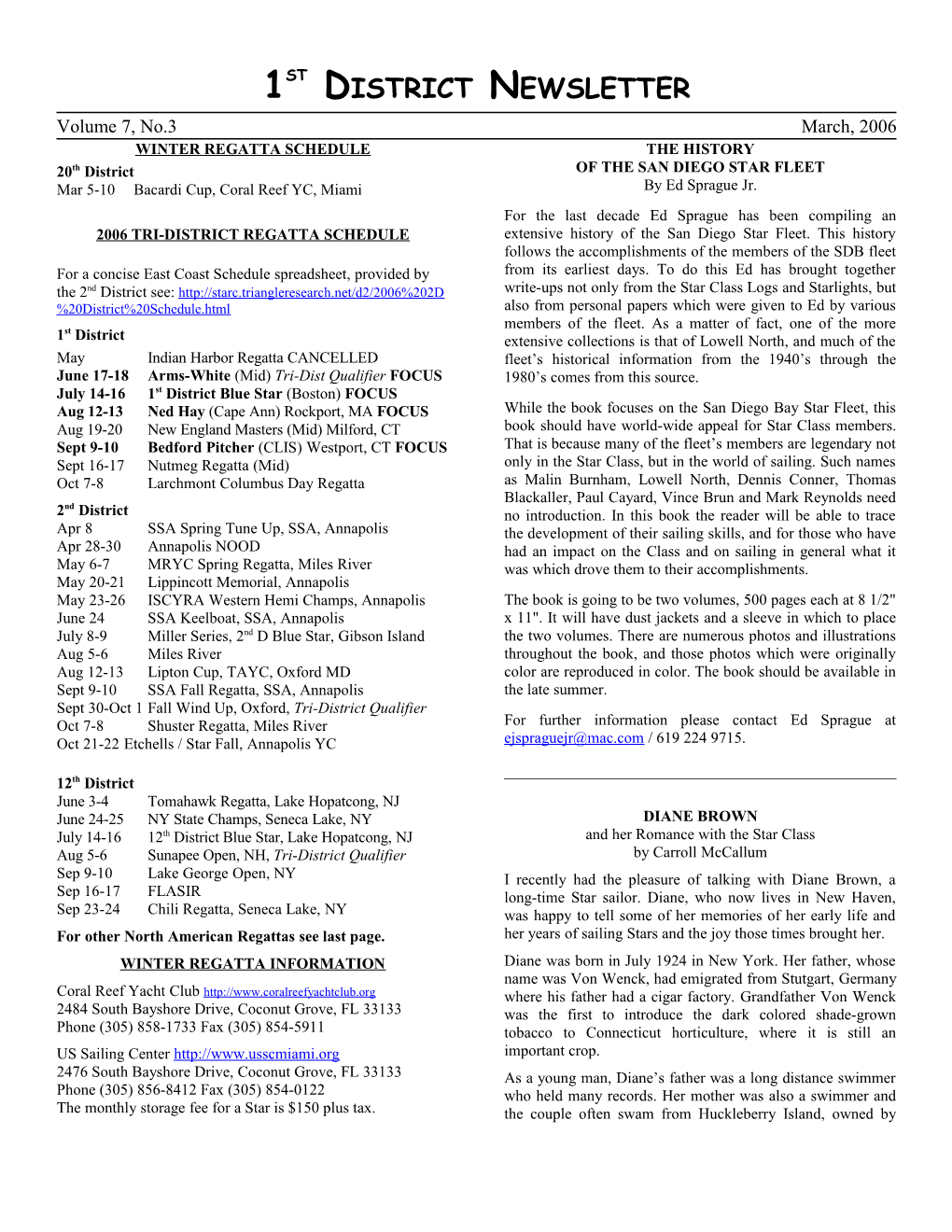 1St District Newsletter Page 6 March, 2006