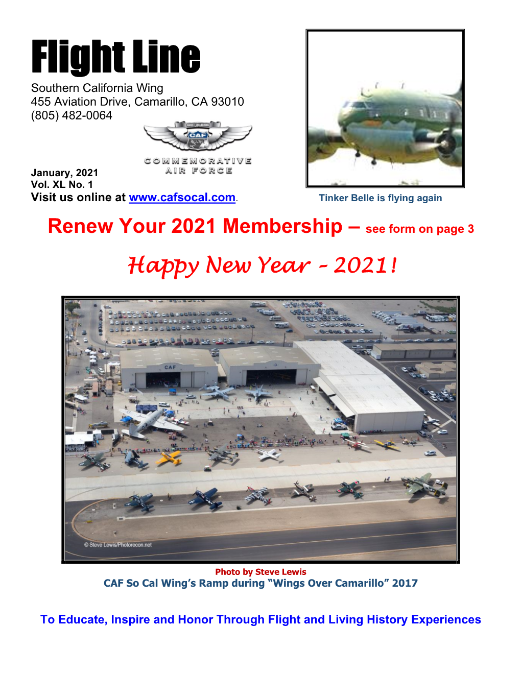 Flight Line Southern California Wing 455 Aviation Drive, Camarillo, CA 93010 (805) 482-0064