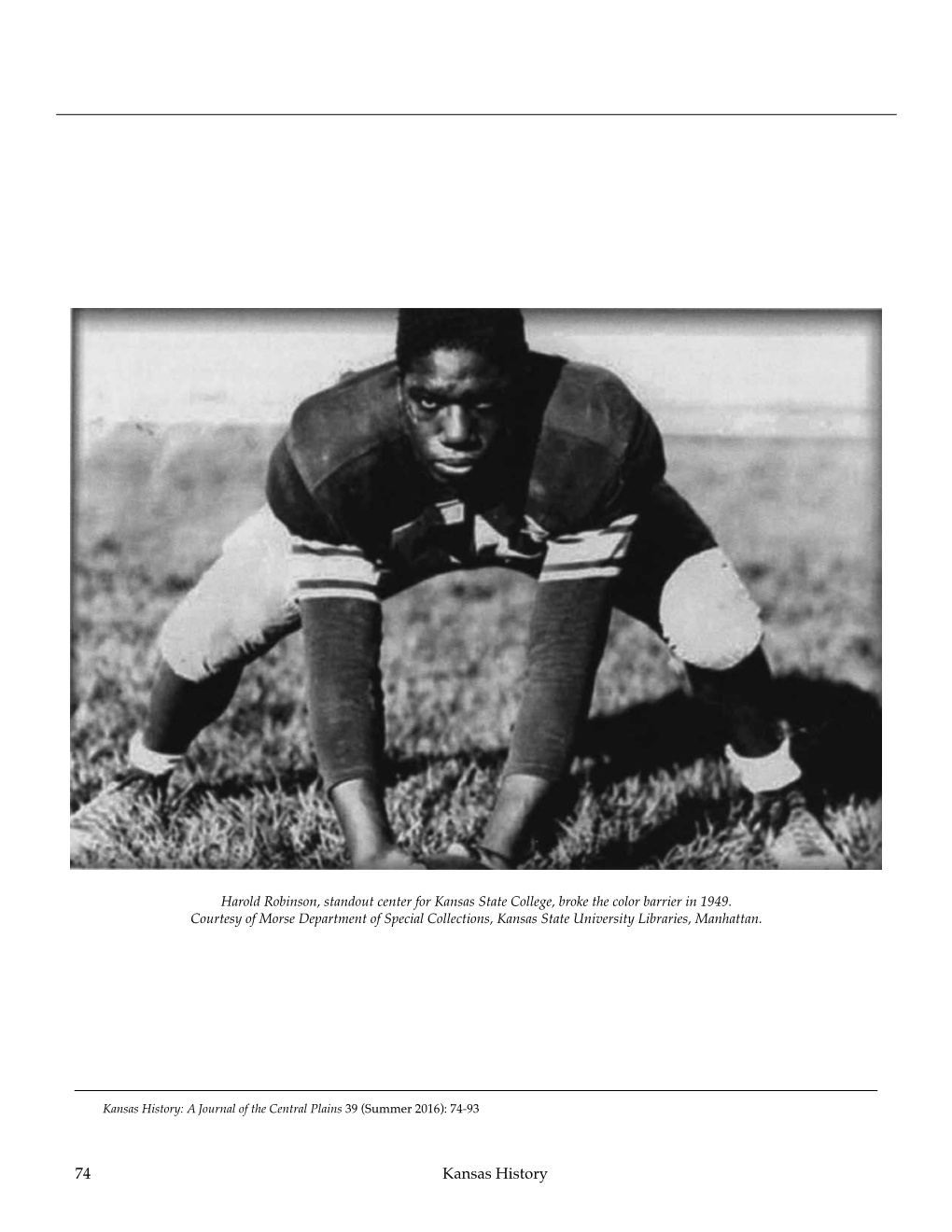 74 Kansas History “To Help Foster Athletic Equality Here in the Midwest”: Defeating Jim Crow in the Big Seven Conference by S Zebulon Baker