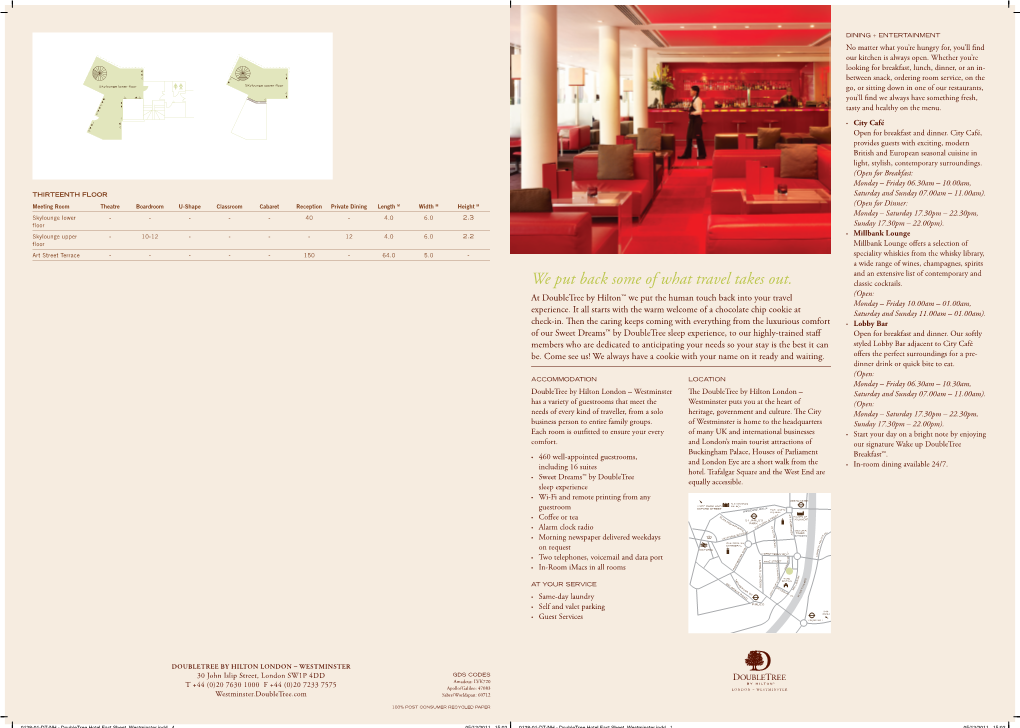 Doubletree Hotel Fact Sheet Westminster HRCR Joe