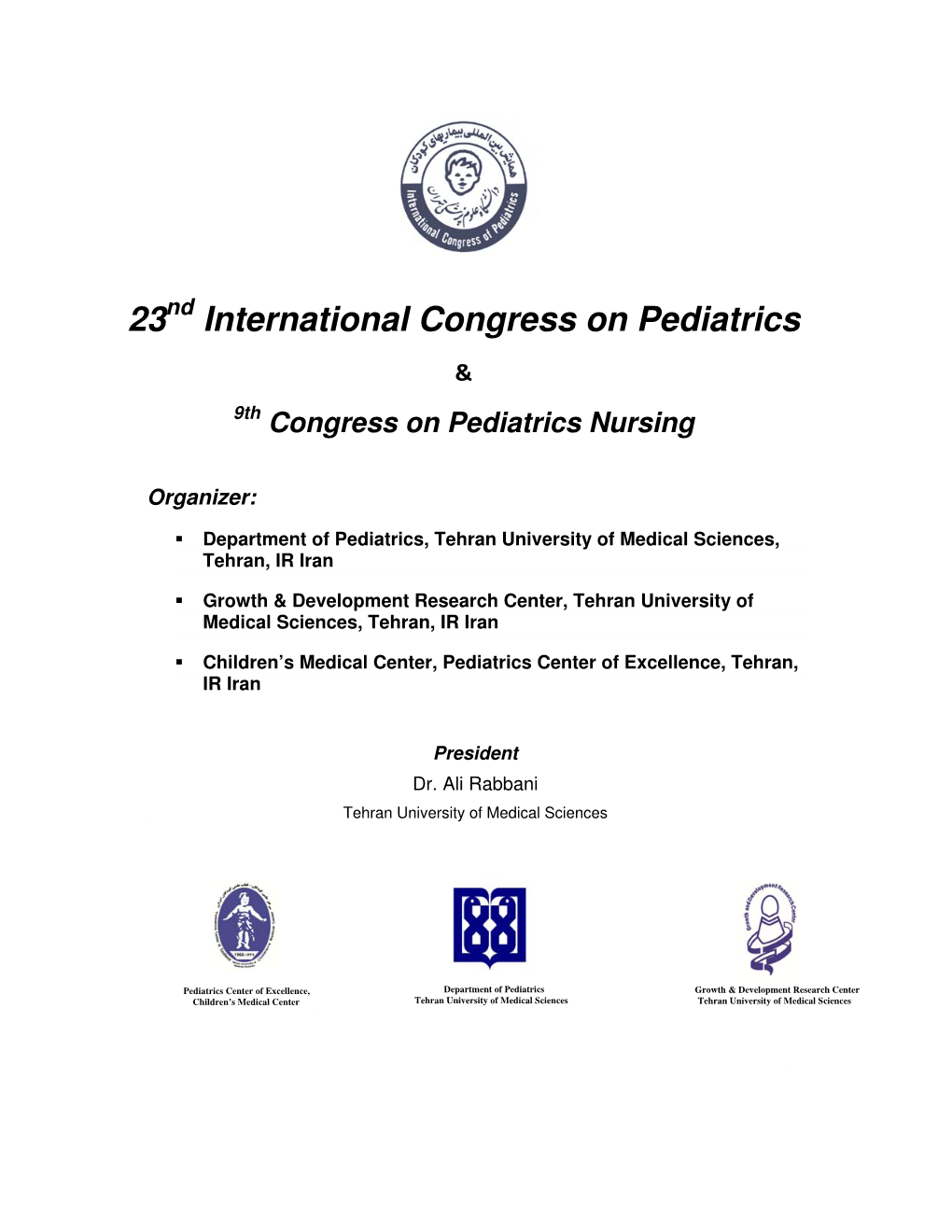 International Congress on Pediatrics & 9Th Congress on Pediatrics Nursing