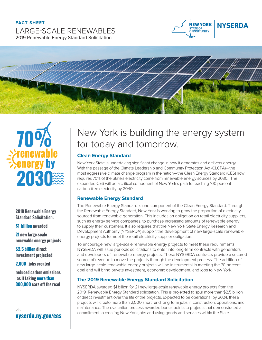 2018 Renewable Energy Standard Solicitation Fact Sheet [PDF]