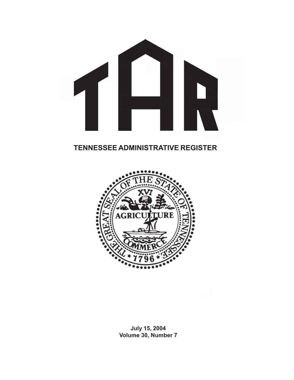 Tennessee Administrative Register