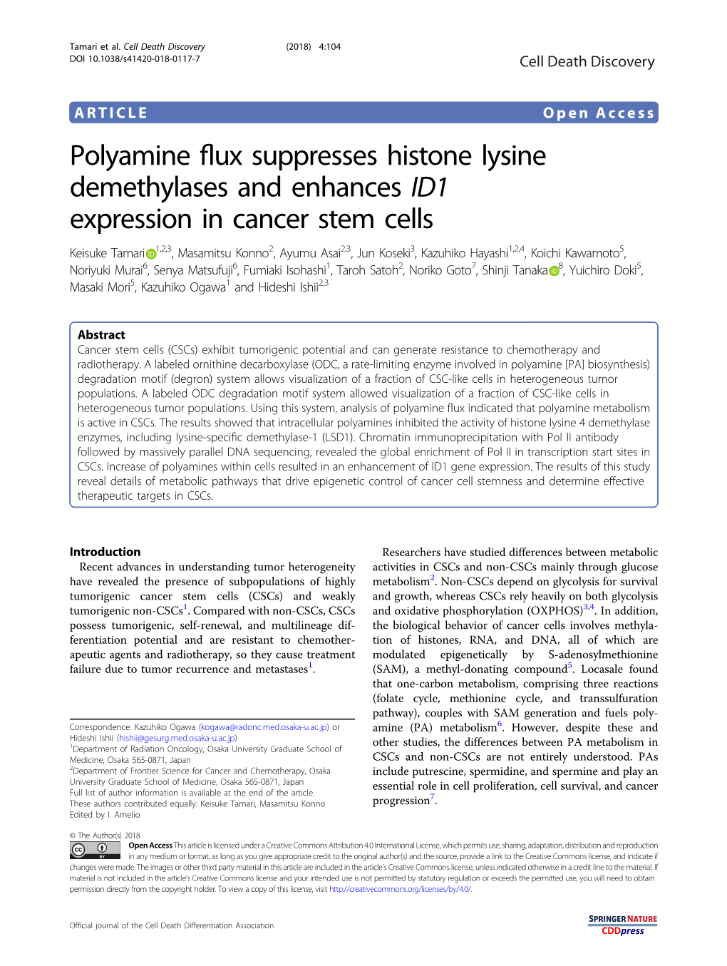 Polyamine Flux Suppresses Histone Lysine Demethylases and Enhances