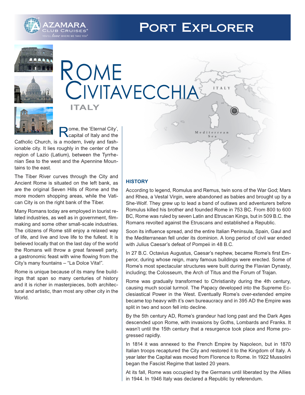 Rome Civitavecchia Italy