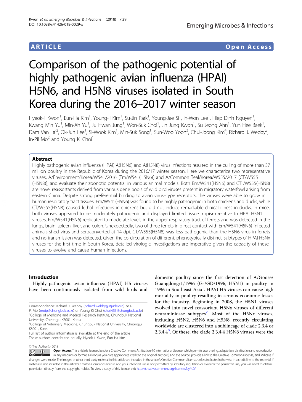 Comparison of the Pathogenic Potential of Highly Pathogenic Avian