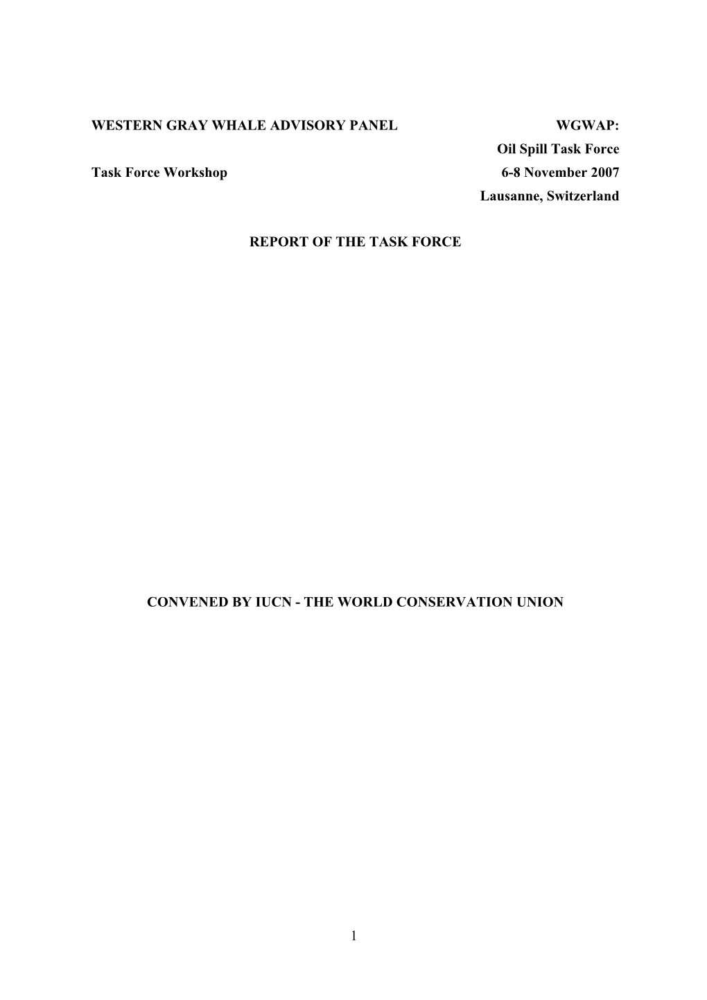Oil Spill Task Force Report.2008