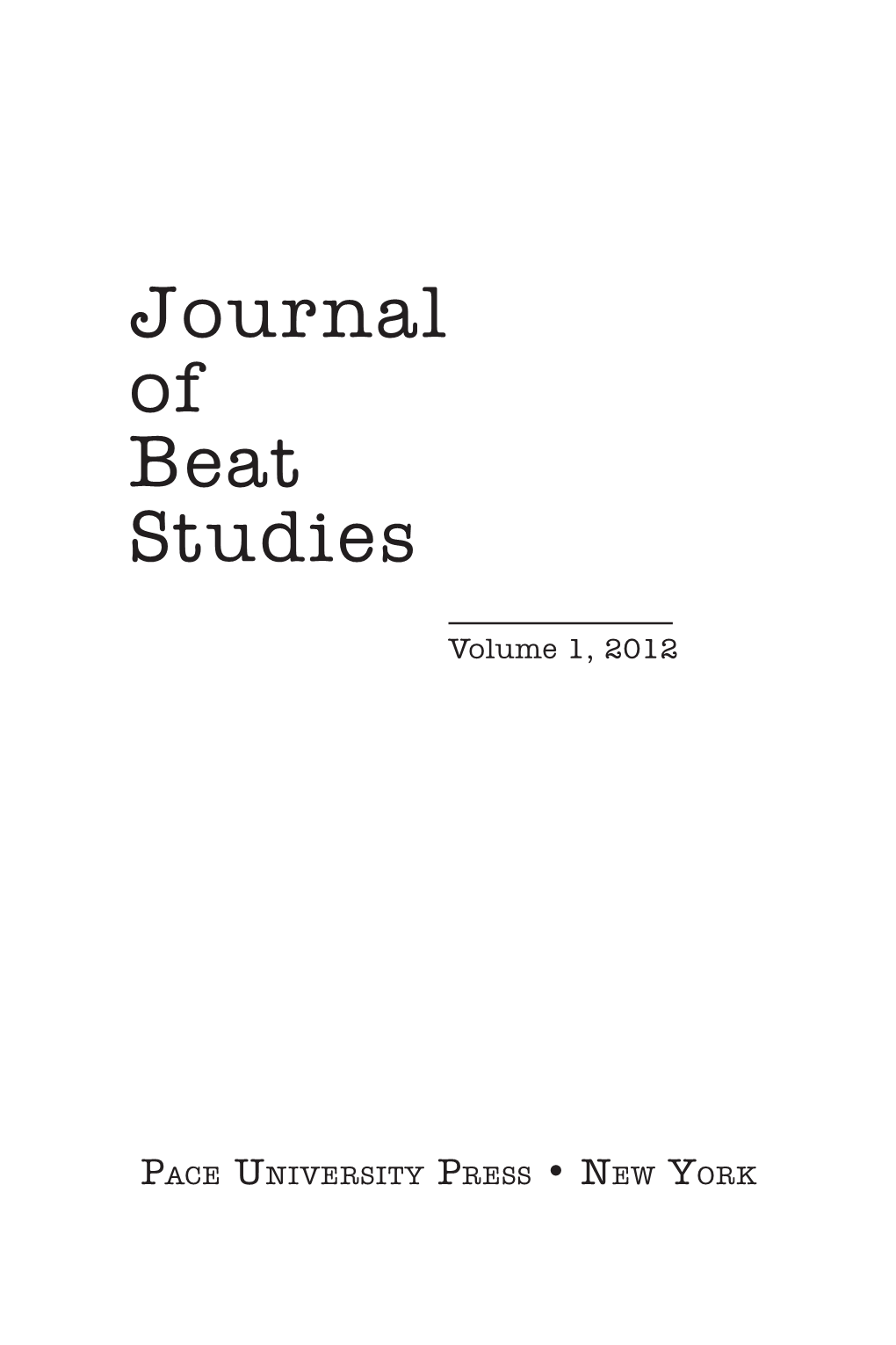 Journal of Beat Studies