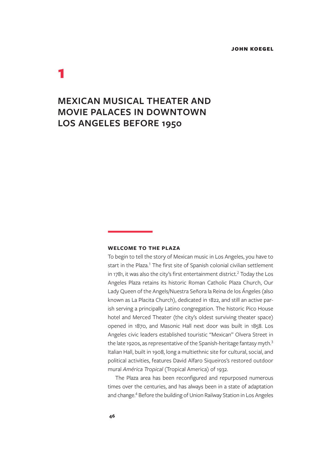 Mexican Musical Theater and Movie Palaces in Downtown Los Angeles Before 1950