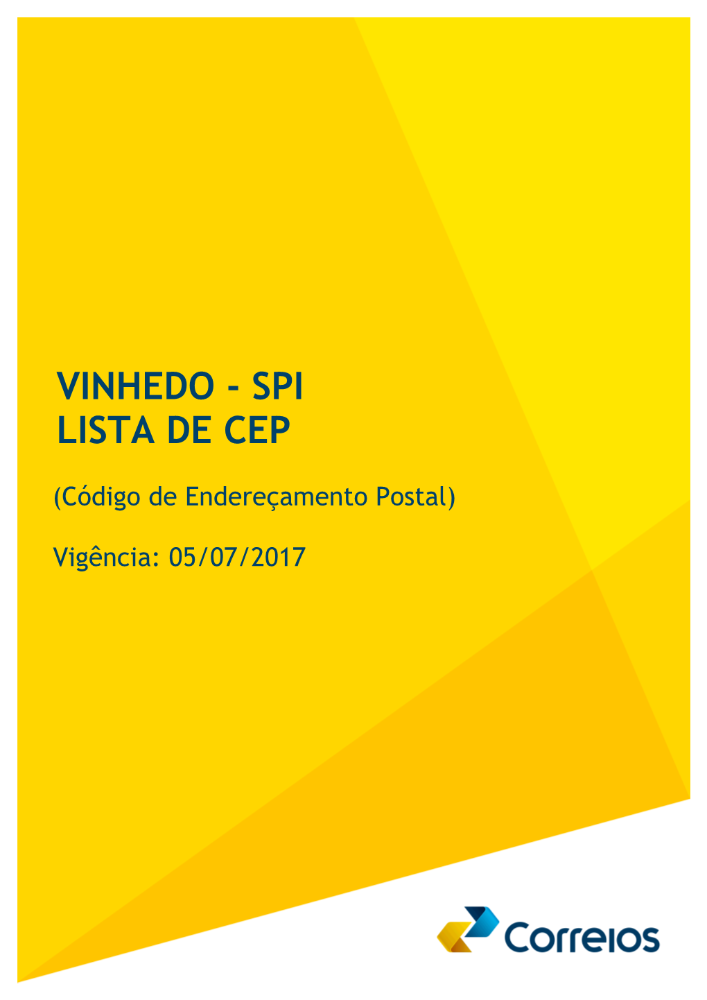 Vinhedo - Spi Lista De Cep