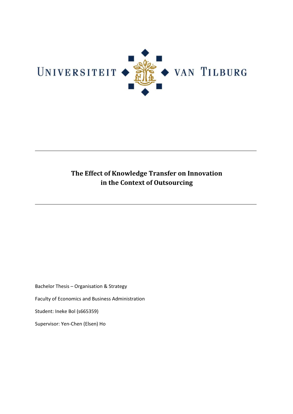 The Effect of Knowledge Transfer on Innovation in the Context of Outsourcing