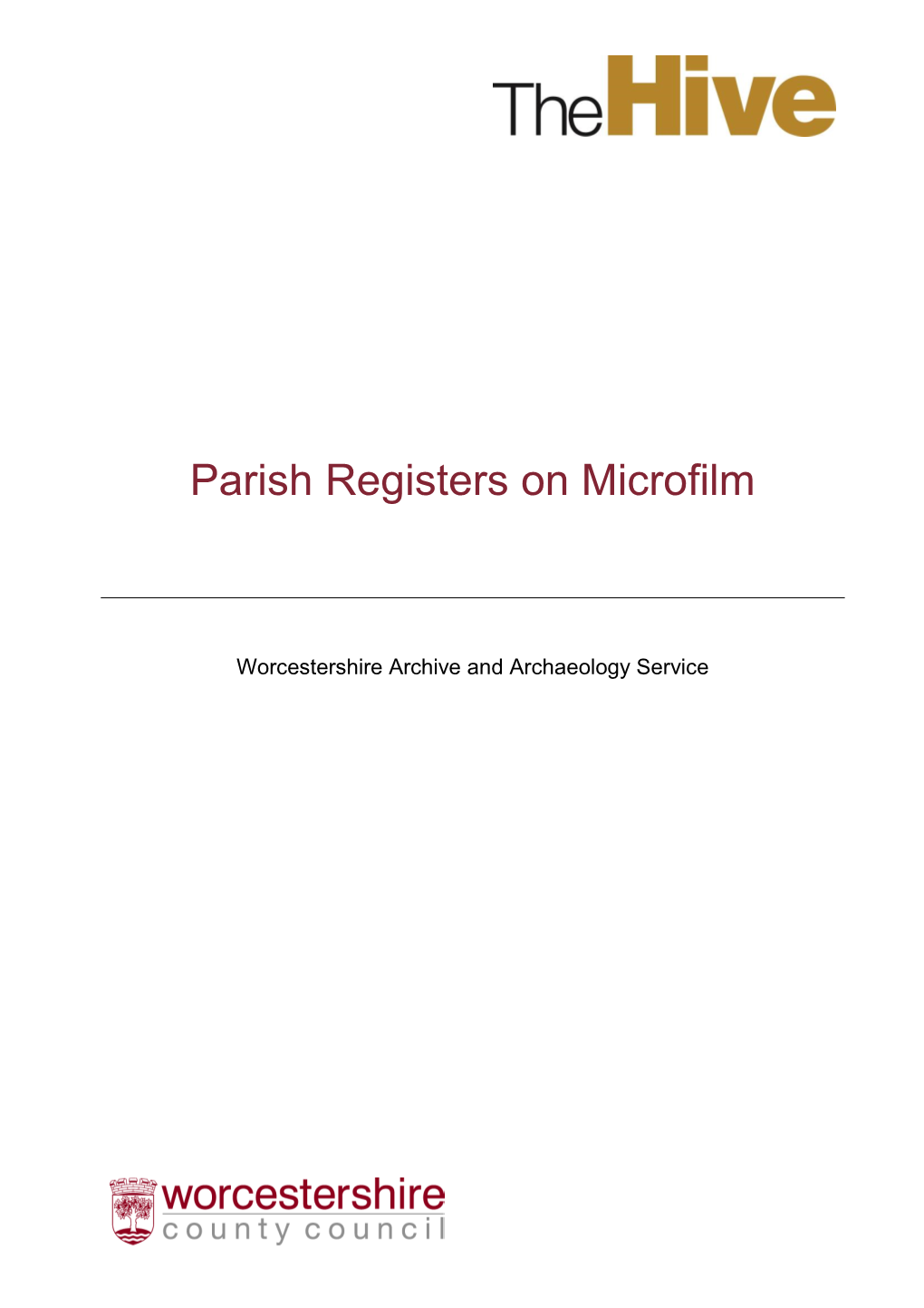 Parish Registers on Microfilm