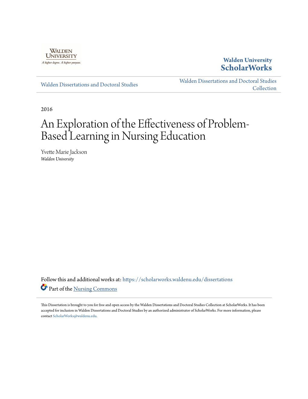 An Exploration of the Effectiveness of Problem-Based Learning in Nursing Education