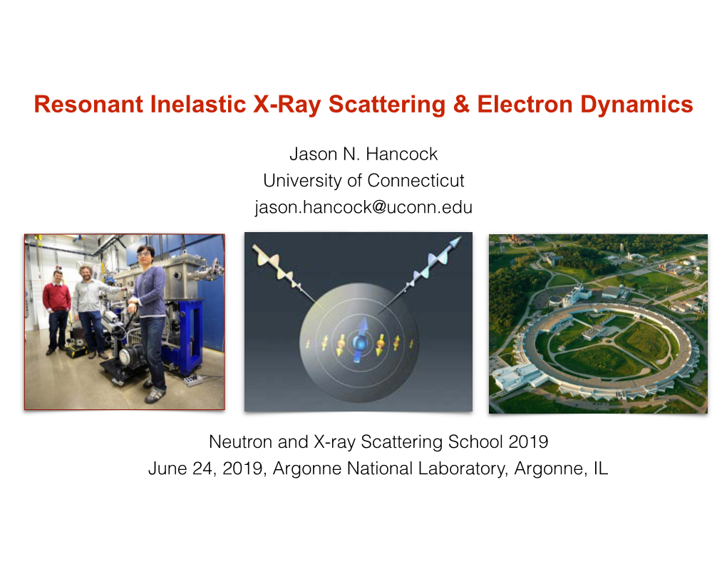 Resonant Inelastic X-Ray Scattering & Electron Dynamics