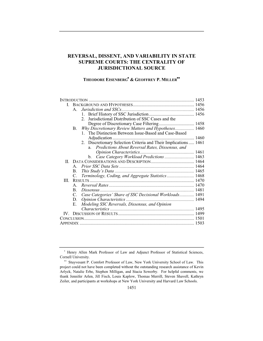 Reversal, Dissent, and Variability in State Supreme Courts: the Centrality of Jurisdictional Source